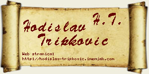 Hodislav Tripković vizit kartica